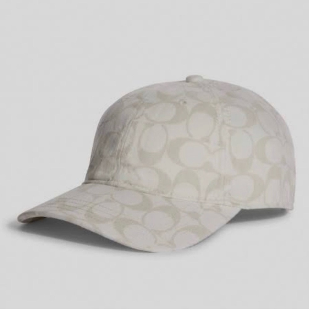 Coach Monogram Baseball Cap in Light Taupe
